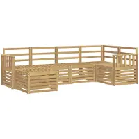 vidaXL Outdoor-Sofagarnitur 6 pcs Weiß Polyester
