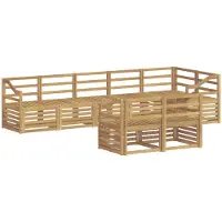 vidaXL Outdoor-Sofagarnitur 8 pcs Weiß 304 x 126,5 x 73 cm
