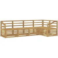 vidaXL Outdoor-Sofagarnitur 5 pcs Weiß 245 x 126,5 x 73 cm