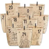 Sonstiges Adventskalender Selbstbefüllbar Kraftpapiertüten Weihnachtsmotiv