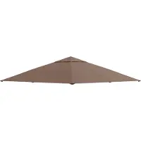 Youjia Ersatzdach Pavillon 2,93x2,93m Pavillonabdeckung Sonnenschutz aus Polyester in Kaffee, ideal für Garten & Terrasse, 293 cm, 100% Polyester