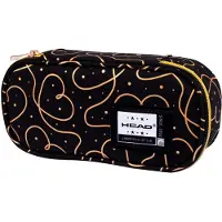 Sonstiges ASTRA HEAD Federmäppchen Federmappe Schülermäppchen Federtasche GOLDENE HERZEN leicht schwarz Kinder Mädchen