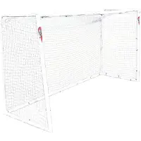 Powershot Fußballtor PRO - In Deutschland hergestellt - 3,7 x 2 m - aus WETTERFESTES uPVC - Ball inkl.