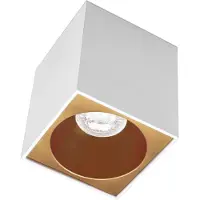 CENTURY ESSENZA Aufputzleuchte SQ GU10 weiß/gold 96 mm