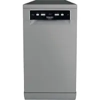 Ariston Hotpoint HA3FC10BS7A0S, Freistehend, Single (45 cm breit), Edelstahl, Schwarz, Tasten, 1,3 m