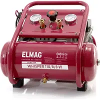 Elmag Flüsterkompressor WHISPER 110/8/8 W - 'SET-AKTION':