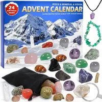 Sonstiges Adventskalender 2024 Kinder Kristalle Fossilien Edelsteine Weihnachtskalender