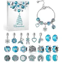 Sonstiges MJARTORIA Adventskalender Schmuck Mädchen 2024 Teenager 24 Überraschungen Hellblau