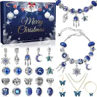 Sonstiges Adventskalender Schmuck Blau 2024 Mädchen Frauen DIY 24 Türchen