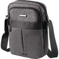 Juscha Lightpak Umhängetasche Epsilon mit Klickfix Lamello Platte Polyester grau ca. 29 x 21 x 5 cm FB1046164