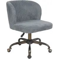 CasaDolce Bürostuhl VELVET, 53x56x71/81 cm, grau, drehbar und höhenverstellbar