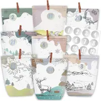 Sonstiges Adventskalender Tüten zum Befüllen 24 Weihnachtskalender Papiertüten Grün