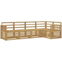 vidaXL Outdoor-Sofagarnitur 5 pcs Weiß 247 x 128,5 x 73 cm