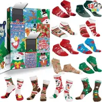 Sonstiges Joyin 2024 Weihnachts-Adventskalender: 12 Tage warme Baumwollsocken für Frauen