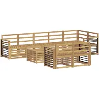 vidaXL Outdoor-Sofagarnitur 9 pcs Weiß 59 x 59 x 37 cm