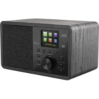 JVC Ra-E814B Internetradio DAB+ FM Bluetooth Wi-Fi USB AUX App-Steuerung schwarz 140x230x155mm