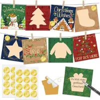 Sonstiges Rubbellos Adventskalender Karten 2024 DIY Glitzer Selber Machen Set