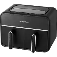 Morphy Richards Heißluftfritteuse mit zwei Fächer, , 7,2 l, 2 Fächer, 1500 W, Touch-Bedienfeld, 14 voreingestellte Rezepte