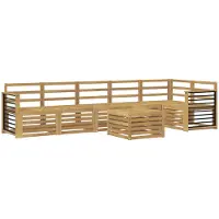 vidaXL Outdoor-Sofagarnitur 7 pcs Weiß 59 x 59 x 37 cm