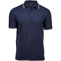 Tee Jays Herren Poloshirt, gestreift BC4042 (M) (Marineblau/Weiß)