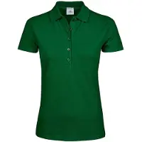 Tee Jays Damen Luxury Stretch Polo-Shirt, Kurzarm BC3307 (3XL) (Tannengrün)