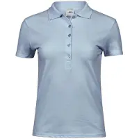 Tee Jays Damen Luxury Stretch Polo-Shirt, Kurzarm BC3307 (XL) (Hellblau)