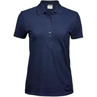 Tee Jays Damen Luxury Stretch Polo-Shirt, Kurzarm BC3307 (M) (Denim)