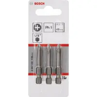 Bosch Powertools Ph1 E 49 Mm Extra Hard Tip Screwdriver 3 Units Silber