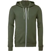 Bella+Canvas Sponge Fleece Kapuzenpullover mit Reissverschluss