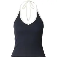 Urban Classics Ladies Contrast Piping Neckholder Top navy M
