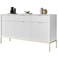Lookway SIDEBOARDS CORTADO GOLD KSZ154 MIT SCHUBLADEN 154 CM WEISS