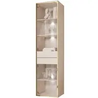 Lookway VITRINE HÄNGENDE AURORA in Kaschmir mit LED-Beleuchtung