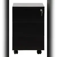 Proregal Rollcontainer Panther | 3 Schubladen| HxBxT 61x40x60 cm | Schwarz