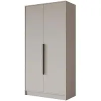 ALTDECOR Kleiderschrank PERE - 100x200x51 Kaschmir Schrank Garderobenschrank Mehrzweckschrank mit modernen glatte Fronten und schwarzen Griffen