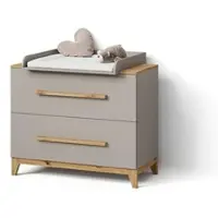 Livinity WICKELKOMMODE Mailo Cashmere/Artisan mit 2 Schubladen