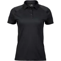 Tee Jays 7201 | Damen Luxury Sport Polo, Leicht taillierte Passform - Farbe: Black - Größe: L