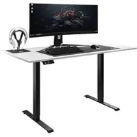 Lookway SCHREIBTISCH SPACE GAMING höhenverstellbar mit Metallbeinen schwarz/weiß