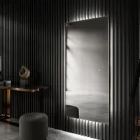 Artforma Wandspiegel 80x180 cm - Vertikal mit LED Beleuchtung - Touch Schalter - LED Farbe Kaltweiß 7000K - L58 - Individuell Nach Maß - Beleuchtet Badspiegel Lichtspiegel Badezimmerspiegel