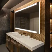 Artforma Badspiegel 110x60 cm - mit LED Beleuchtung - LED Farbe Kaltweiß 7000K - Individuell Nach Maß - Beleuchtet Wandspiegel Lichtspiegel Badezimmerspiegel | Lichtschalter: Touch Schalter |LED047