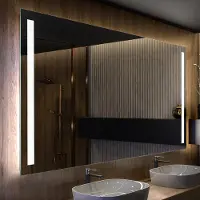 Artforma Badspiegel 50x50 cm - mit LED Beleuchtung - LED Farbe Kaltweiß 7000K - Individuell Nach Maß - Beleuchtet Wandspiegel Lichtspiegel Badezimmerspiegel | Lichtschalter: Touch Schalter |LED002