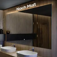 Artforma Badspiegel 170x100 cm - Horizontal mit LED Beleuchtung - LED Farbe Kaltweiß 7000K - T103 - Touch Schalter - Individuell Nach Maß - Beleuchtet Wandspiegel Lichtspiegel Badezimmerspiegel