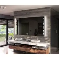 Artforma Batteriebetriebener LED Spiegel 180x90 cm - Badspiegel mit LED Beleuchtung - LED Farbe Kaltweiß 7000K - Individuell Nach Maß - Beleuchtet Wandspiegel Lichtspiegel Badezimmerspiegel LEDBP065
