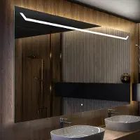 Artforma Badspiegel 150x90 cm - mit LED Beleuchtung - LED Farbe Kaltweiß 7000K - Individuell Nach Maß - Beleuchtet Wandspiegel Lichtspiegel Badezimmerspiegel | Lichtschalter: Touch Schalter |LED128