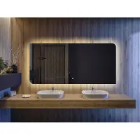 Artforma Badspiegel 120x60 cm - Horizontal mit LED Beleuchtung - LED Farbe Neutrallweiß 4500K - TOK111 - Individuell Nach Maß - Beleuchtet Wandspiegel Lichtspiegel Badezimmerspiegel