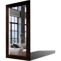 Artforma 80x170 Rechteckig Rustikal Wandspiegel mit Rahmen massivholz Eichenholz mit Beleuchtung Vertikal | Individuell Spiegel Nach Maß | PLDR225 Oak Wenge Gealterte Oberfläche