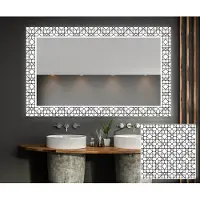Artforma Dekorativer Spiegel mit LED-Beleuchtung 150x90 cm - mit LED Beleuchtung - LED Farbe Kaltweiß 7000K - Individuell Nach Maß - Beleuchtet Wandspiegel Lichtspiegel Badezimmerspiegel |LUV001