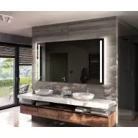 Artforma Batteriebetriebener LED Spiegel 60x60 cm - Badspiegel mit LED Beleuchtung - LED Farbe Kaltweiß 7000K - Individuell Nach Maß - Beleuchtet Wandspiegel Lichtspiegel Badezimmerspiegel LEDBP002