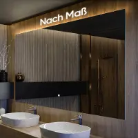Artforma Badspiegel 90x50 cm - Horizontal mit LED Beleuchtung - LED Farbe Neutrallweiß 4500K - T103 - Touch Schalter - Individuell Nach Maß - Beleuchtet Wandspiegel Lichtspiegel Badezimmerspiegel