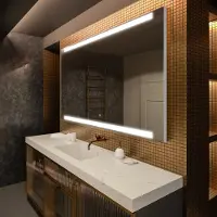 Artforma Badspiegel 120x60 cm - mit LED Beleuchtung - LED Farbe Kaltweiß 7000K - Individuell Nach Maß - Beleuchtet Wandspiegel Lichtspiegel Badezimmerspiegel | Lichtschalter: Touch Schalter |LED047