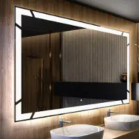Artforma Badspiegel 60x80 cm - mit LED Beleuchtung - LED Farbe Kaltweiß 7000K - Individuell Nach Maß - Beleuchtet Wandspiegel Lichtspiegel Badezimmerspiegel | Lichtschalter: Touch Schalter |LED126